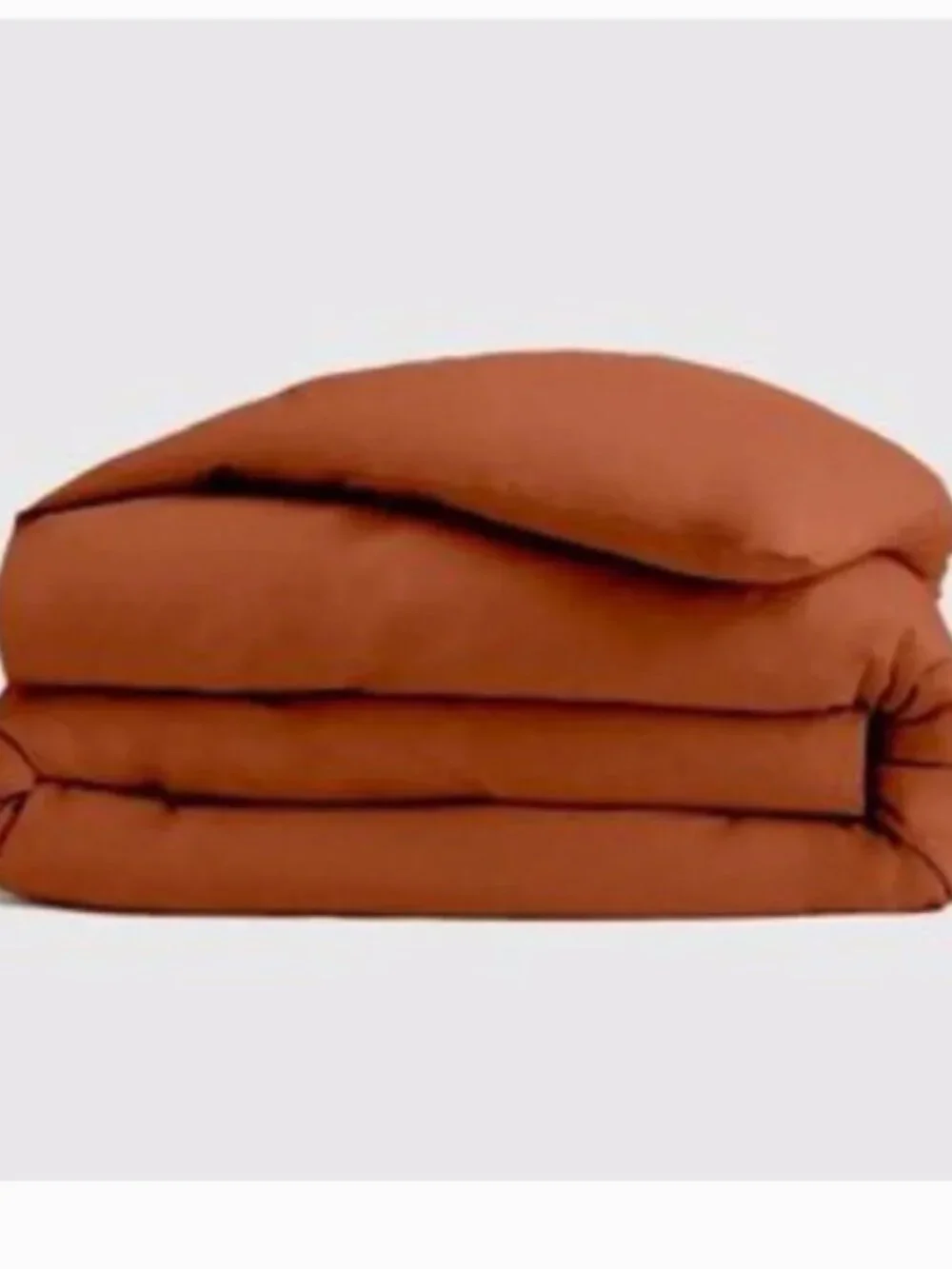 Quince Bamboo King Duvet Cover in Terracotta